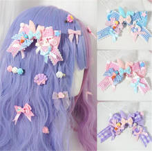 Sweet Lolita Kawaii Rabbit Bow Hair pin Headwear Side clip Girl Cute Hair Clip Headdress B1485 2024 - buy cheap