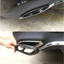 2pcs Car Part For Mercedes Benz GLC C E-Class C207 Coupe 2014-2017 W212 W213 W205 X253 C180 C200 Gloss Black Steel Exhaust Trims 2024 - buy cheap