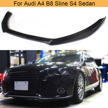Para S4 de fibra de carbono de parachoques delantero spoiler para Audi A4 B8 Sline S4 Sedan 2009-2012 no para B8 negro estándar de FRP 2024 - compra barato