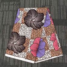 Chzimade 1 jarda ancara tecido poliéster africano estampas de alta qualidade tecido floral patchwork para mulheres vestido artesanato faça você mesmo 2024 - compre barato