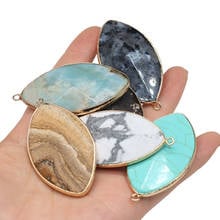 Natural Stone Agates Pendants Horse Eye Shape exquisite Charm for Jewelry Making Diy earring necklace Bracelet accessories 2024 - buy cheap