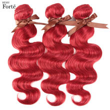 Remy Forte Brazilian Hair Weave Bundle Red Bundles Hair Extension Body Wave Bundles 1/3/4 Bundles Human Hair Single Bundles 2024 - buy cheap