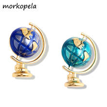 Morkopela Globe Metal Brooch Enamel Pins Clothes Scarf Clip Accessories Women Banquet Suit Brooches Jewelry 2024 - buy cheap