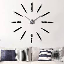 3D DIY Wall Clock Modern Design Home Decor Acrylic Silent Wall Sticker Clocks for Living Room Large Clock Watch 2024 - buy cheap