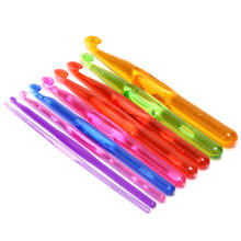 9pcs/set 3/4/5/6/7/8/9/10/12mm Acrylic colorful Crochet Handmade Tool Sweater Needle Plastics Colorful Crochet Hook 2024 - buy cheap