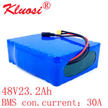 KLUOSI-batería de iones de litio de 48V, 23.2Ah, 24Ah, 13S8P, 48V, 54,6 V, 30A, BMS, para Motor, patinete eléctrico, vehículo Ebike 2024 - compra barato