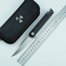 LEMIFSHE JK3311-G10 Flipper folding knife D2 steel blade G10 + steel handle outdoor camping fruit knife EDC tool 2024 - buy cheap
