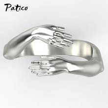 925 Sterling Silver Adjustable Wedding Rings For Women Girls Embracement Design Valentines Day Gift Fashion Jewelry Wholesale 2024 - buy cheap