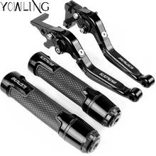 Motorcycle Accessories Extendable Brake Clutch Levers and Handlebar Hand Grips ends For MV-AGUSTA BRUTALE 675 2014 2015 2016 2024 - buy cheap