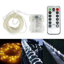 5M LED Outdoor Battery Lamps 50 LEDs Rope Tube String Lights Fairy Holiday Christmas Wedding Party Garden Waterproof Lights 2024 - buy cheap