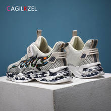 Cagilkzel hight qualidade crianças sapatos de malha respirável sapatos esportivos para meninos moda casual crianças tênis meninos enfant 2024 - compre barato