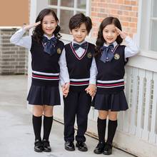 Британская детская униформа для детского сада, свитер, рубашка, штаны, японская Корейская школьная форма, детская одежда для Академии 2024 - купить недорого