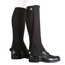 Microfiber Equestrian Gaiter Half Chaps Durable Horse Riding Boots Cover Adult Children Leg Guard Leggings Equitation Equipment 2024 - buy cheap