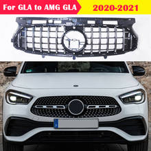 For Mercedes-Benz GLA W247 2020-2021 GLA220 GLA250 to AMG GLA35 GLA45 Car Styling Grill Diamond GT Vertical Bar Middle Grille 2024 - buy cheap