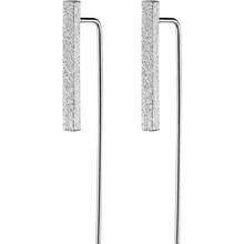 MloveAcc Authentic 925 Sterling Silver Simple and Unique Geometry Square Bar Earrings for Women Fashion Jewelry 2024 - buy cheap