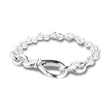 Chunky Infinity Knot Chain Bracelet Mother's Bracelets For Woman DIY Beads & Charms Sterling Silver Fashion Jewelry Bracelets 2024 - buy cheap