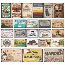 Indicator Metal Signs Vintage Family Zoo Swimming Pool Gym Tin Plaques Farm Home Room Garden Wall Art Decorative Iron Painting 2024 - buy cheap