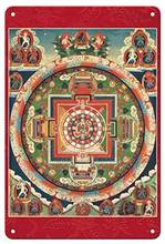 The 62 Deity Mandala of Chakrasamvara - Tibetan Thangka Buddhist Painting - Tibet, 19th Century  Metal Tin Sign 2024 - buy cheap