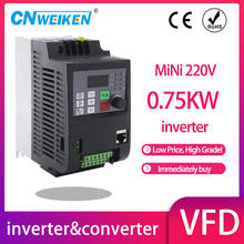 Inversor de frecuencia VFD monofásico, entrada de 220V a salida trifásica, 230V, 0,75 kW, 4A, INVT, nuevo 2024 - compra barato