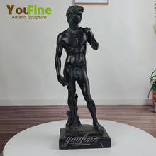 Estatua de David de bronce de 20,86 "de Michelangelo, escultura de David de bronce, esculturas de hombre famoso, arte antiguo, decoración de oficina y armario para el hogar 2024 - compra barato