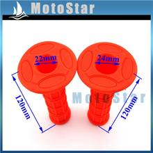 7/8'' 22mm Orange Rubber Throttle Handle Grips For Chinese Pit Dirt Motor Trail Bike Motorcycle Motocross 2024 - buy cheap