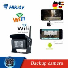 Hikity WIFI камера заднего вида 28 LED IR камера ночного видения Автомобильная камера заднего вида Водонепроницаемая Автомобильная камера для iPhone и Android 2024 - купить недорого
