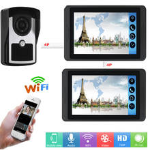 Videoportero inalámbrico con Control por aplicación, intercomunicador con Monitor de 7 pulgadas, Wifi, timbre, KIT de cámara IR, grabación SD 2024 - compra barato