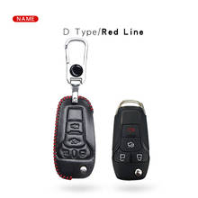 Car Styling Key Case Keyring For Ford Fiesta MK7 Mondeo MK4 MK5 Focus 2 MK3 MK4 Kuga Mustang KA Key Leather Bag Remote Fob Shell 2024 - buy cheap