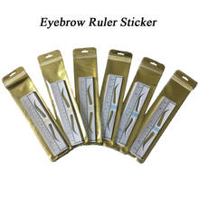 100pcs Disposable Eyebrow Ruler Sticker Tattoo Supplies  Eye Brow Measure Tool Eyebrow Guide Ruler Microblading Calliper Stencil 2024 - buy cheap