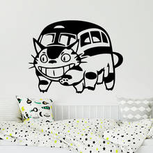 Pegatina de pared de dibujos animados para coche, vinilo de CatBus, Nekobus, mi amigo, Totoro, para ordenador portátil, coche, Totoro, gato, autobús, 2893 2024 - compra barato