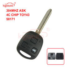 Kigoauto Denso( not Valeo) car Remote key fob 3 button TOY43 304mhz 4C chip  for Toyota Land Cruiser FJ Cruiser 1998 - 2011 2024 - buy cheap