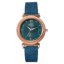 Женские часы Geneva с римскими цифрами, кожа, кварцевые повседневные женские часы с ремешком, креативные Женские повседневные кварцевые часы с заклепками #10 2024 - купить недорого
