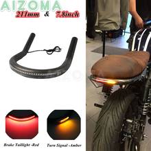 211mm Universal Cafe Racer Rear Seat Frame Hoop Loop For Kawasaki KZ Yamaha SR XJ XS Honda CM CB GL w/LED Brake Signal Taillight 2024 - buy cheap