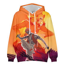 Sudadera con capucha de Demon Slayer para hombre y mujer, suéter de manga larga con estampado de Mugen Train 3D, estilo Anime Harajuku, de talla grande 2024 - compra barato