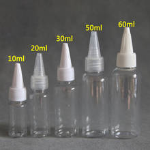 Gotero vacío de plástico PET para líquidos, botella transparente de Punta larga para líquido desinfectante, pigmento de tinta, 10ml/20ml/30ml/50ml/100ml, 50 Uds. 2024 - compra barato