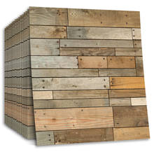 Papel de parede descascável e autoadesivo, molde de madeira marrom 3d para bancada, armário, gaveta, porta da parede 2024 - compre barato