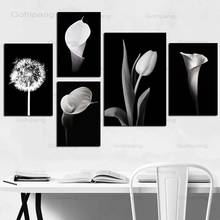 Calla Lily Dandelion Canvas Painting Modular Pictures Wall Art Tulip Print Flower Poster Nordic Living Room Home Decor No Frame 2024 - buy cheap