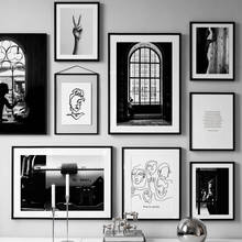 Black And White Retro Abstract Posters Canvas Painting Decorative Canvas Painting Wall Art Pictures For Living Room Decoration 2024 - buy cheap