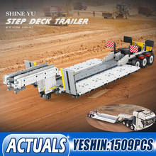 Yeshin GC006 1:10 Step Deck Spread Trailer Set MOC-29877 Truck Parts Building Blocks Bricks Educational Toys Kids Birthday Gifts 2024 - buy cheap