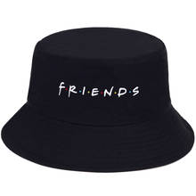 Chapéu balde bordado para amigos, chapéu balde preto de pescador, moda para o ar livre para mulheres 2024 - compre barato