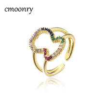 cmoonry Colourful CZ Geometric Animal Ring Women Girl Party Jewelry Gold Color Open Ring Female Wedding Accessories Gift 2024 - buy cheap