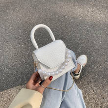 Pearl Handle Super mini Design PU Leather Shoulder Bags For Women 2020 Crossbody Bag Travel Handbags Stone Pattern 2024 - buy cheap