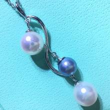 Piezas de joyería para abalorios de perlas, accesorios de montaje colgantes de tres perlas de plata 925, buena calidad, montajes colgantes 2024 - compra barato