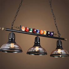 American LED Billiard Pendant Lamp For Restaurant Bar Clothing Store Billiard Hall Billiard Table Shop Decorative Hanging Lamps 2024 - buy cheap