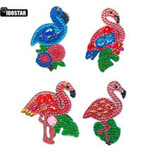 5d pintura diamante flamingo chaveiro especial strass bordado pingente diy kits de artesanato ponto cruz chaveiro acessórios 2024 - compre barato