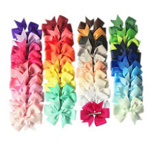 40Pcs 40 Colors Handmade Grosgrain Ribbon Bow Hair Clip Kids Hairpin Wholesale Barrette Boutique Headwear Gift Baby Hairgrip 2024 - buy cheap