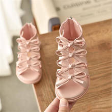 Sandalias romanas antideslizantes para niñas, zapatos de verano, suela suave, Punta abierta 2024 - compra barato