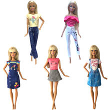 NK-Conjunto de ropa para muñeca Barbie, ropa de fiesta hecha a mano, Top Noble, vestido de moda, regalo para niño 7X, 5 piezas 2024 - compra barato
