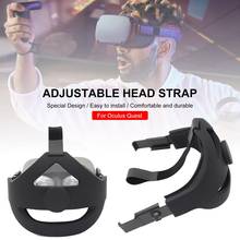 Fones de ouvido vr, com faixa de cabeça para oculus quest, capacete vr com ajuste de couro, para reduzir a pressão da cabeça, acessórios novos 2024 - compre barato