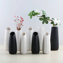 Ceramic Vases Nordic Minimalist  Simple White/Black Tabletop Vase European Style Home Decoration Fashion Flowerpot Craft Gift 2024 - buy cheap